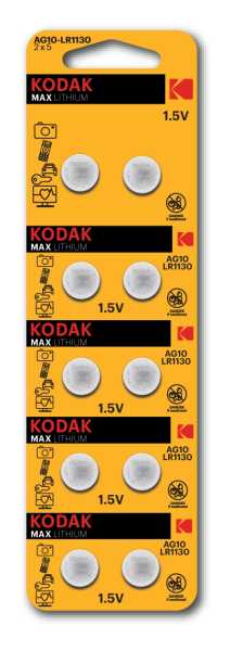 Батарейка AG10 (389) LR1130, LR54 [KAG10-10] MAX Button Cell (100/1000/70000) от магазина РЭССИ