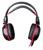 Наушники с микрофоном A4Tech Bloody G300 черный/красный 2.2м мониторные оголовье (G300 BLACK+RED) от магазина РЭССИ