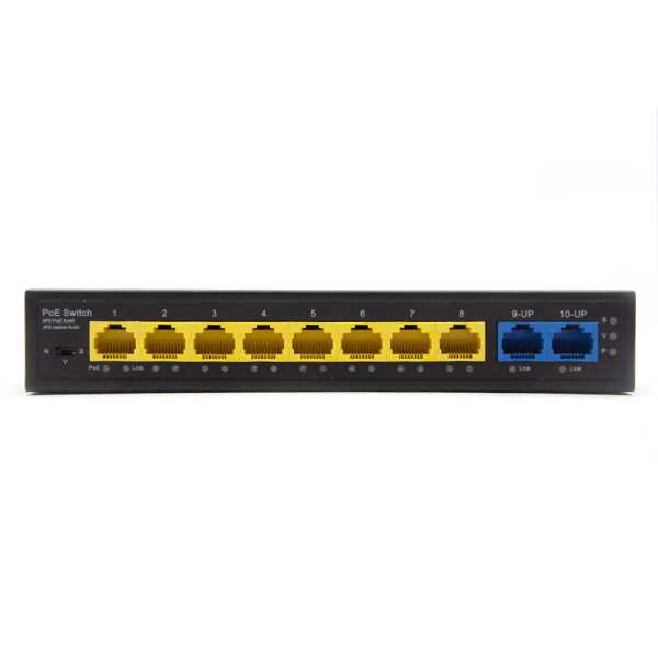 Коммутатор неуправляемый 8x100Мбит/с (RJ45 с PoE+), 2x100Мбит/с (RJ45) 96Вт от магазина РЭССИ