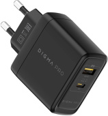 Сетевое зар./устр. Digma Pro DPW6A 65W 3.25A+3A (PD+QC) USB-C/USB-A универсальное черный (DPW6A5GX11BK) от магазина РЭССИ