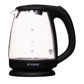 Чайник электрический Hyundai HYK-G1001 1.7л. 2200Вт черный (корпус: стекло) от магазина РЭССИ