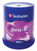 Диск DVD+R Verbatim 4.7Gb 16x Cake Box (100шт) (43551) от магазина РЭССИ