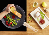 Сковорода Tefal Natural Force G2660472 круглая 24см покрытие: Mineralia+ non-stick ручка несъемная (без крышки) серый (2100118263) от магазина РЭССИ
