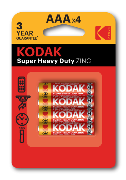 Батарейка Kodak R03-4BL SUPER HEAVY DUTY Zinc [K3AHZ-4] (48/240/54000) от магазина РЭССИ