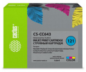 Картридж струйный Cactus CS-CC643 №121 многоцветный (9мл) для HP DJ D1663/D2563/D2663/D5563/F2423/F2483/F2493/F4213/F4275/F4283/F4583/PS C4683/C4783 от магазина РЭССИ