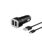 Автомобильное зар./устр. Deppa 12W 2.4A 2xUSB универсальное черный (11284) от магазина РЭССИ