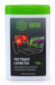 Салфетки Cactus CS-T1005 для планшетов и смартфонов малая туба 100шт влажных от магазина РЭССИ