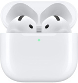 Гарнитура вкладыши Apple AirPods 4 A3050/A3053/A3058 белый беспроводные bluetooth в ушной раковине (MXP63HN/A) от магазина РЭССИ