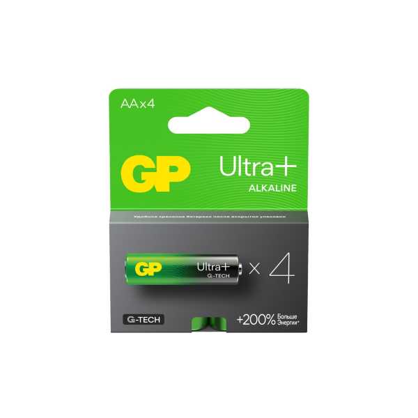 Батарейка алкалиновая c технологией G-tech GP Ultra Plus Alkaline 15А AА от магазина РЭССИ