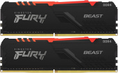 Память DDR4 2x8GB 3200MHz Kingston KF432C16BB2AK2/16 Fury Beast RGB RTL Gaming PC4-25600 CL16 DIMM 288-pin 1.35В kit dual rank с радиатором Ret от магазина РЭССИ