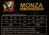 Блок питания Formula ATX 850W MONZA VL-850APB-85 80+ bronze 24+2x(4+4) pin APFC 120mm fan 7xSATA RTL от магазина РЭССИ
