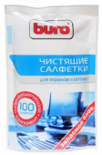 Салфетки Buro BU-Zscreen для экранов мониторов/плазменных/ЖК телевизоров/ноутбуков мягкая упаковка 100шт влажных от магазина РЭССИ