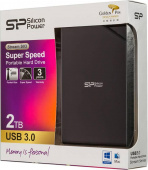 Жесткий диск Silicon Power USB 3.0 2Tb SP020TBPHDS03S3K S03 Stream 2.5" черный от магазина РЭССИ