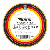 Изолента ПВХ KRANZ 013х19 мм 25 м желто-зеленая KR-09-2207 от магазина РЭССИ