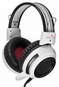 Наушники с микрофоном Оклик HS-G300 ARMAGEDDON белый/черный 2.2м мониторные оголовье (361558) от магазина РЭССИ