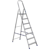 Алюминиевая стремянка Алюмет матовая 7 ступеней Ам707 от магазина РЭССИ