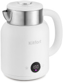 Чайник электрический Kitfort КТ-6196-2 1.5л. 2200Вт белый/серебристый (корпус: нержавеющая сталь) от магазина РЭССИ