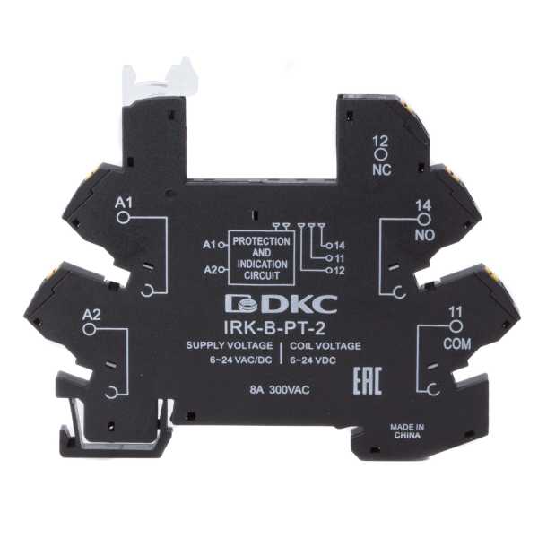 Колодка ультратонкая для реле RIS, входное напряжение 6-24V AC/DC, push-in клеммы от магазина РЭССИ