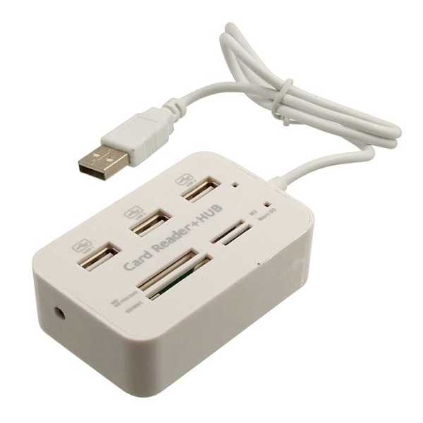 3-PORT USB2.0 HUB + CardReader от магазина РЭССИ
