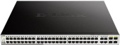 Коммутатор D-Link DGS-1210-52MP/F (L2) 48x1Гбит/с 4xКомбо(1000BASE-T/SFP) 4SFP 48PoE 370W настраиваемый от магазина РЭССИ