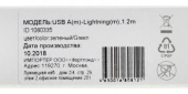 Кабель Digma LIGHT-1.2M-BRAIDED-GR USB (m)-Lightning (m) 1.2м зеленый от магазина РЭССИ