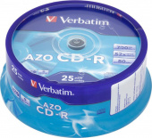 Диск CD-R Verbatim 700Mb 52x Cake Box (25шт) (43352) от магазина РЭССИ