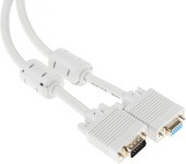 Кабель-удлинитель Ningbo VGA (m) VGA (f) 3м феррит.кольца серый от магазина РЭССИ