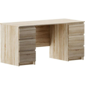 Письменный стол Шведский Стандарт КАСТОР 6 ящиков 151x65x75 см бежевый дуб сонома 2.03.06.040.3 от магазина РЭССИ