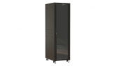 Шкаф серверный Hyperline (TTBR-4268-AS-RAL9004) напольный 42U 600x800мм пер.дв.стекл задн.дв.перфор. 4 бок.пан. 1000кг черный 710мм 2055мм IP20 от магазина РЭССИ