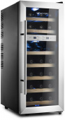 Винный шкаф Kitfort КТ-2406 нержавеющая сталь (двухкамерный) от магазина РЭССИ