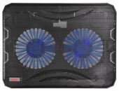 Подставка для ноутбука Buro BU-LCP156-B214 15.6"358x270x21мм 1xUSB 2x 140ммFAN 597г металлическая сетка/пластик черный от магазина РЭССИ
