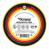 Изолента ПВХ KRANZ 013х15 мм 25 м желтая KR-09-2102 от магазина РЭССИ