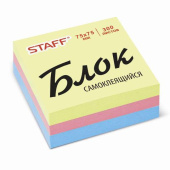 Самоклеящийся блок STAFF стикеры 75х75мм 300 листов 3 цвета 127146 от магазина РЭССИ