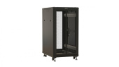 Шкаф серверный Hyperline (TTBR-2268-DD-RAL9004) напольный 22U 600x800мм пер.дв.перфор. задн.дв.перфор. 2 бок.пан. 1000кг черный 710мм 1166мм IP20 от магазина РЭССИ