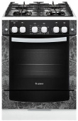 Плита Газовая Gefest ПГ 6500-02 0113 черный мрамор реш.чугун от магазина РЭССИ