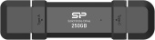Накопитель SSD Silicon Power USB-C 250GB SP250GBUC3S72V1K DS72 1.8" черный USB-A от магазина РЭССИ