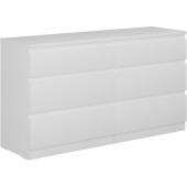 Комод Шведский Стандарт КАСТОР 6 ящиков 129x39x71 см белый 2.03.02.080.1 от магазина РЭССИ