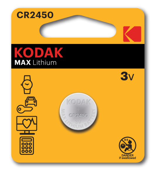 Батарейка Kodak CR2450-BL1 MAX Lithium (60/240/36000) от магазина РЭССИ