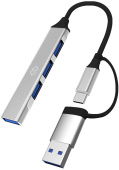 Разветвитель USB-C Digma DHUB-4USB-AC-2.0 4порт. черный от магазина РЭССИ
