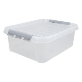 Ящик для хранения с крышкой ПОЛИМЕРБЫТ ПРОФИ Комфорт 23 л прозрачный 63200794 437940000 от магазина РЭССИ