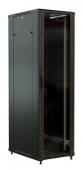 Шкаф серверный WRline (WR-TT-2761-AS-RAL9004) напольный 27U 600x1000мм пер.дв.стекл задн.дв.стал.лист 2 бок.пан. 800кг черный 910мм 1388мм IP20 сталь от магазина РЭССИ