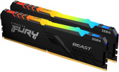 Память DDR4 2x16Gb 3200MHz Kingston KF432C16BBAK2/32 Fury Beast RGB RTL PC4-25600 CL16 DIMM 288-pin 1.35В dual rank с радиатором Ret от магазина РЭССИ