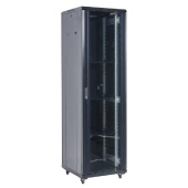 Шкаф коммутационный Rexant (04-3766-212) напольный 37U 600x600мм пер.дв.стекл металл 2 бок.пан. направл.под винты 800кг черный 75кг 230град. 1832мм IP20 сталь от магазина РЭССИ