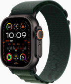 Смарт-часы Apple Watch Ultra 2 2024 A2986 49мм OLED корп.черный титан Alpine loop рем.темно-зеленый разм.брасл.:145-190мм (MX4R3LW/A) от магазина РЭССИ