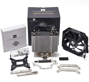 Устройство охлаждения(кулер) Thermalright Assassin King 120 Mini Soc-AM5/AM4/1151/1200/2066/2011/1700 4-pin 25.2dB Al+Cu 980gr Ret от магазина РЭССИ