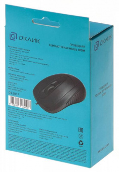 Мышь Оклик 305M черный оптическая (1000dpi) USB (3but) от магазина РЭССИ
