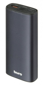 Мобильный аккумулятор Buro RB-10000-QC 10000mAh 3A Quick Charge 3.0, Power Delivery 18W 2xUSB серебристый от магазина РЭССИ