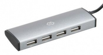 Разветвитель USB-C Digma HUB-4U2.0-UC-DS 4порт. серебристый от магазина РЭССИ