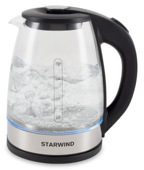 Чайник электрический Starwind SKG2775 1.7л. 1700Вт черный (корпус: стекло) от магазина РЭССИ
