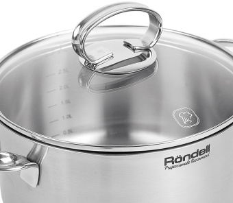 Кастрюля Rondell Zart RDS-1226 3.1л. d=20см (с крышкой) стальной от магазина РЭССИ